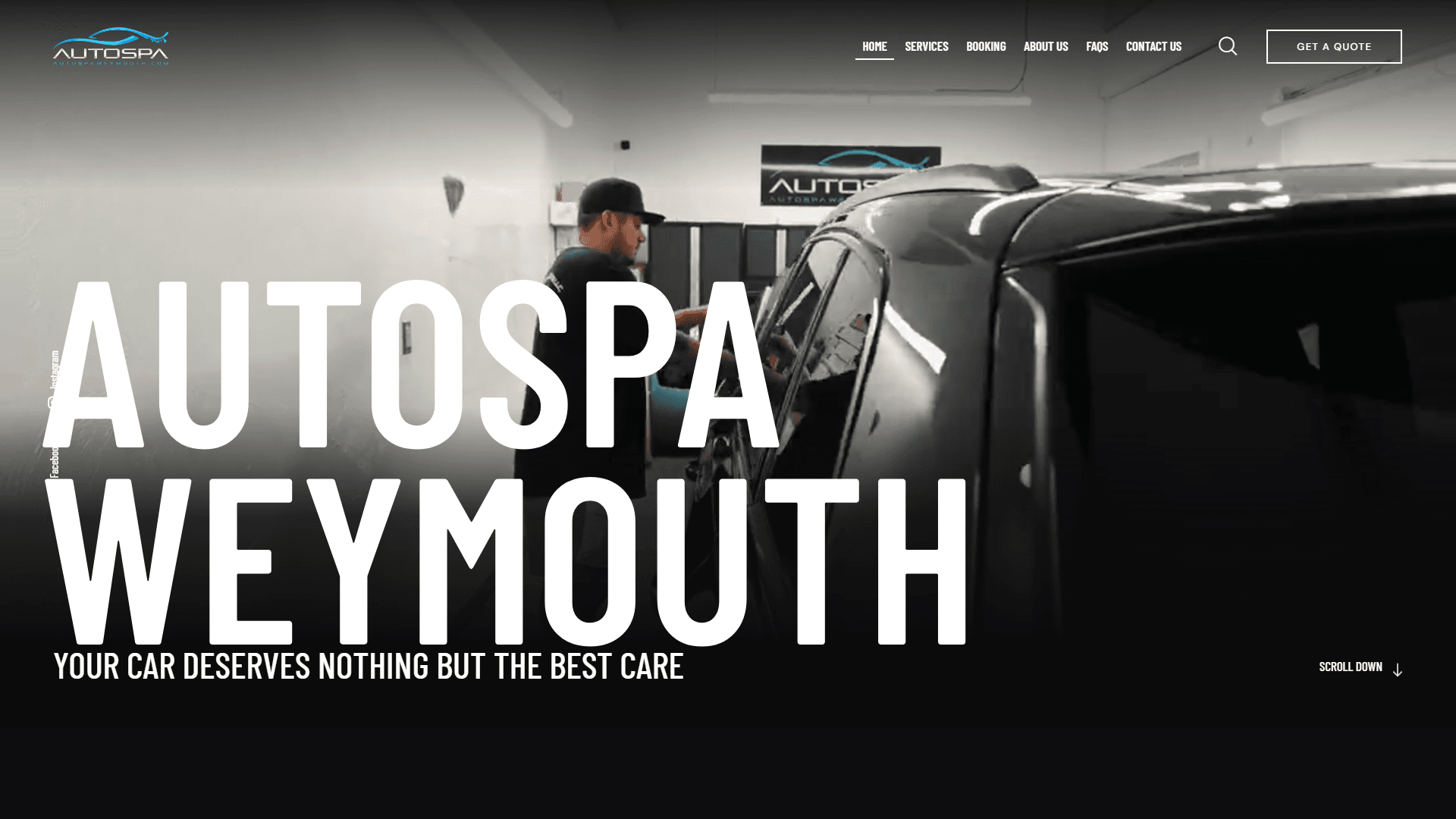 AutoSpa Weymouth website homepage